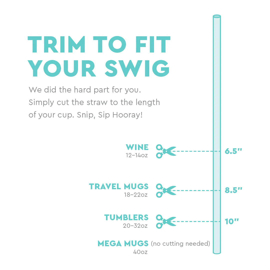 Swig Life WE'VE GOT SPIRIT NAVY + ORANGE Straw Topper Set