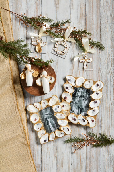 MUD PIE GOLD OYSTER WING ANGEL ORNAMENT