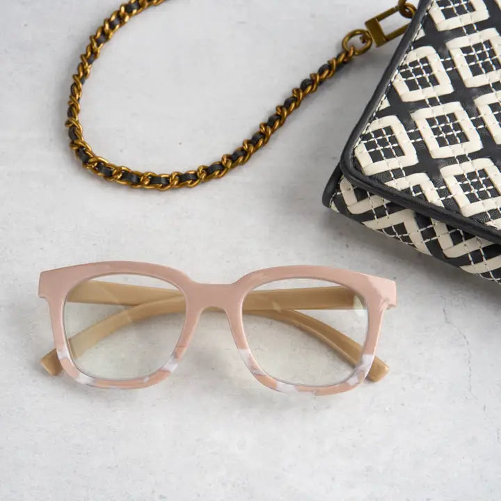 Peepers To the Max (Blue Light)-Tan/Tan Marble