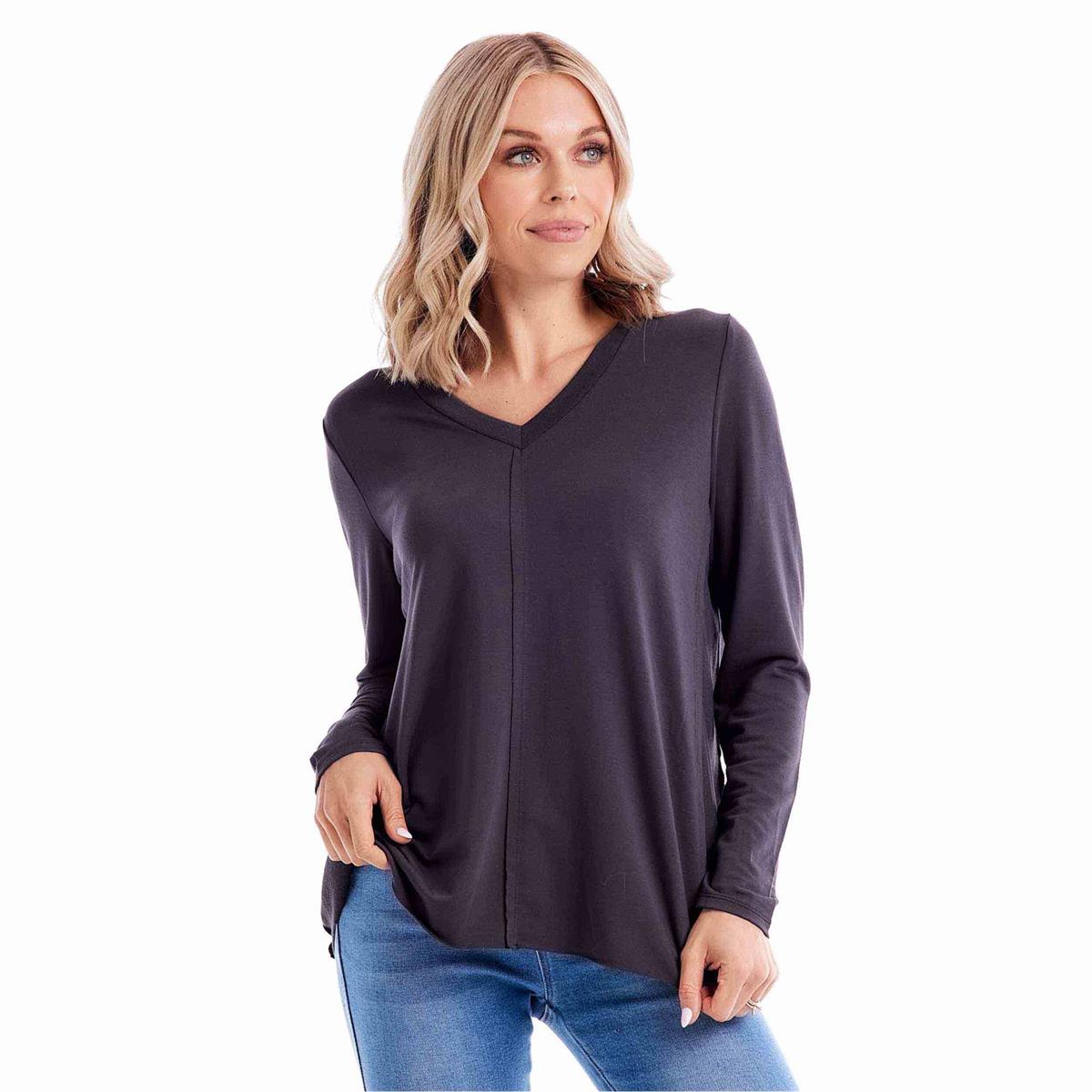 MUD PIE BLACK DEMPSEY LONG SLEEVE TEE