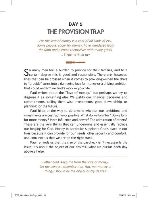 God's Word for Guys: 3 Minute Daily Devotions for Men