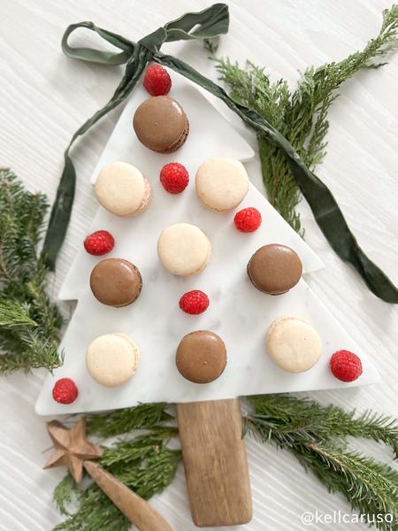 MUD PIE MARBLE TREE SERVING BOARD SET