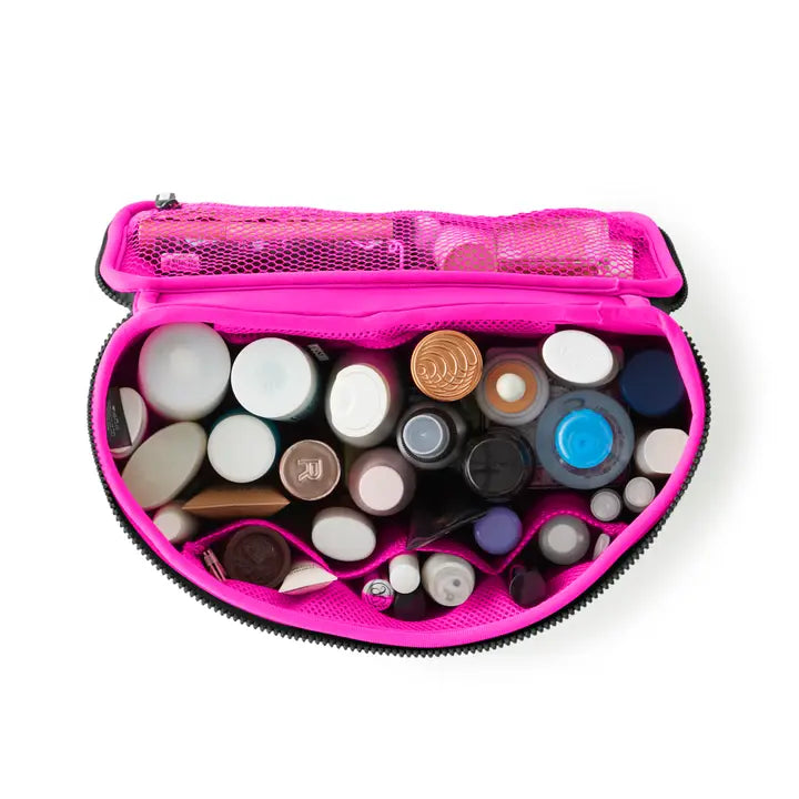 Kusshi Large Makeup Train Case-Black/Pink