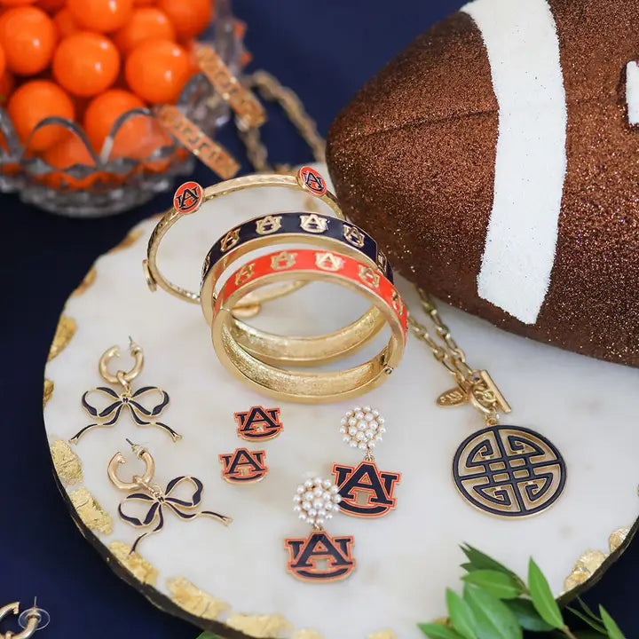 Canvas Style Auburn Tigers Enamel Claudia Bangle in Orange