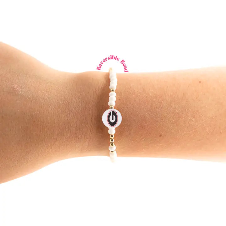 Beaded Blondes Georgia/Bulldogs Logo Bracelet