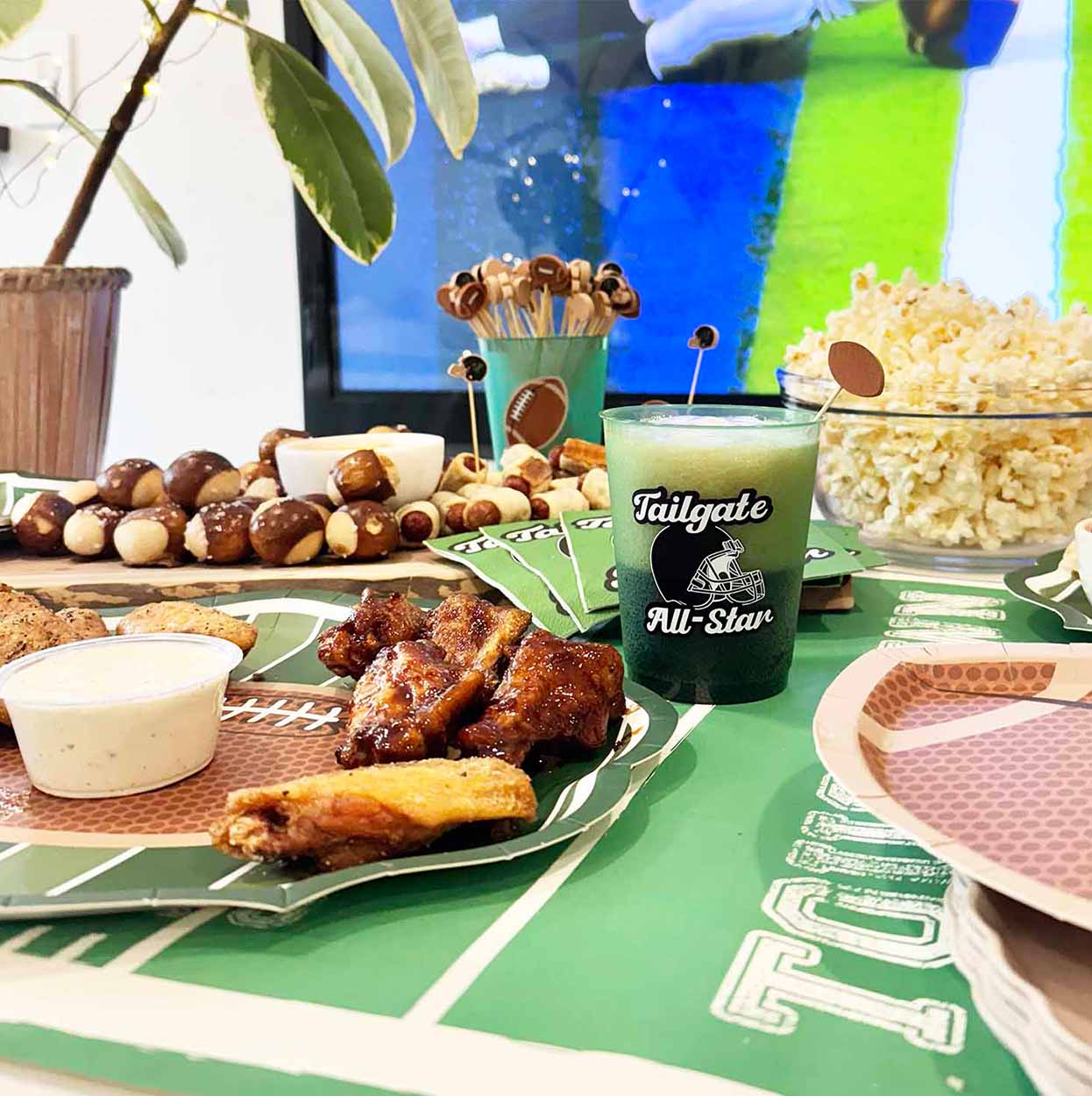 Sophistiplate Tailgate Football Large Cocktail Picks/30pk