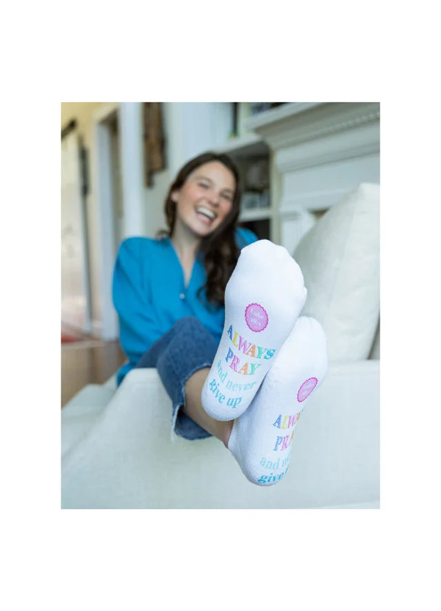 Standing on the Word Socks Flower Garland with verse: Psalm 46:1 God is our very present help