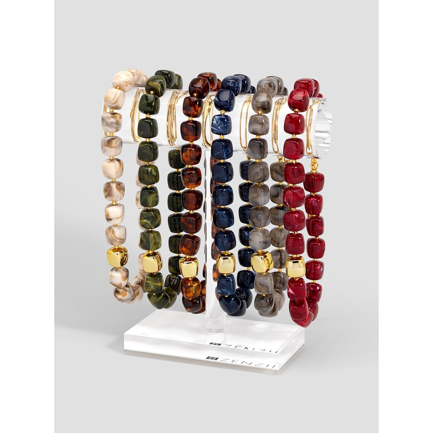 ZENZII Tessa Puffy Square Short Necklace