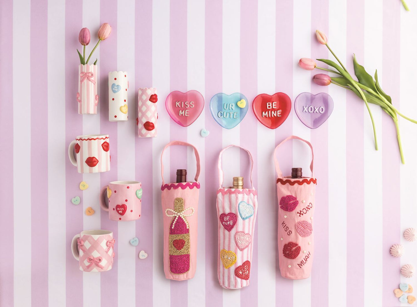 MUD PIE VALENTINE'S TIDBIT PLATES