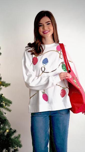 MUD PIE HOLIDAY SPARKLE SWEATSHIRT