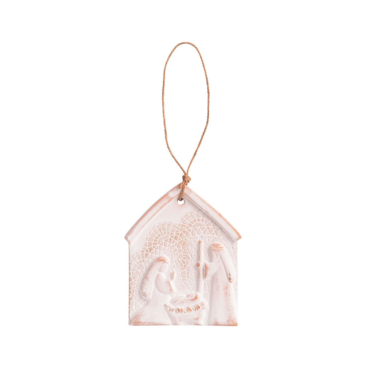 Mud Pie Jesus Is Born Nativity Lace Ornament