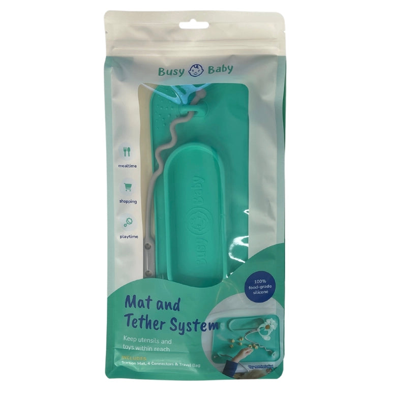 Busy Baby Silicone Placemat - 4 Tether Version-Spearmint