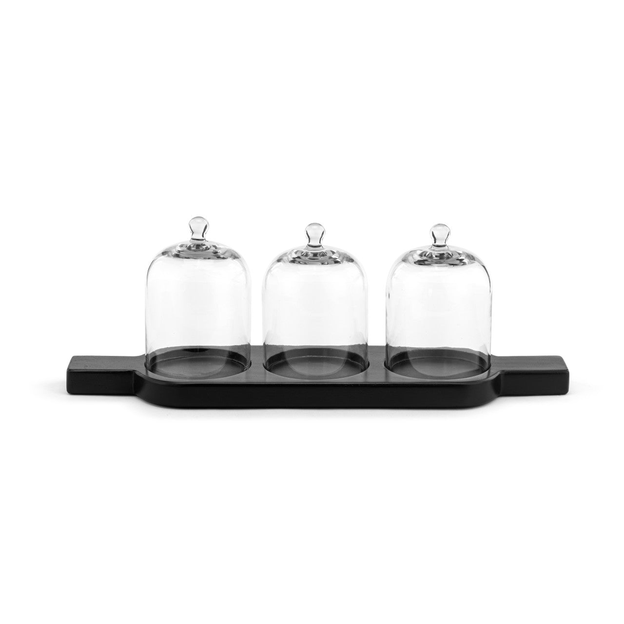 Demdaco Ebony Wood Tray with Cloche