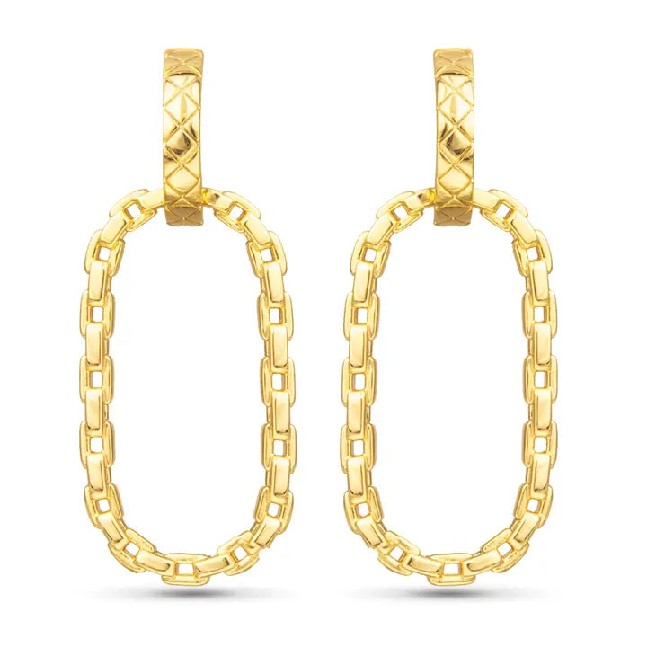 Amanda Blu Chiara Polished Chain Link Drop Gold