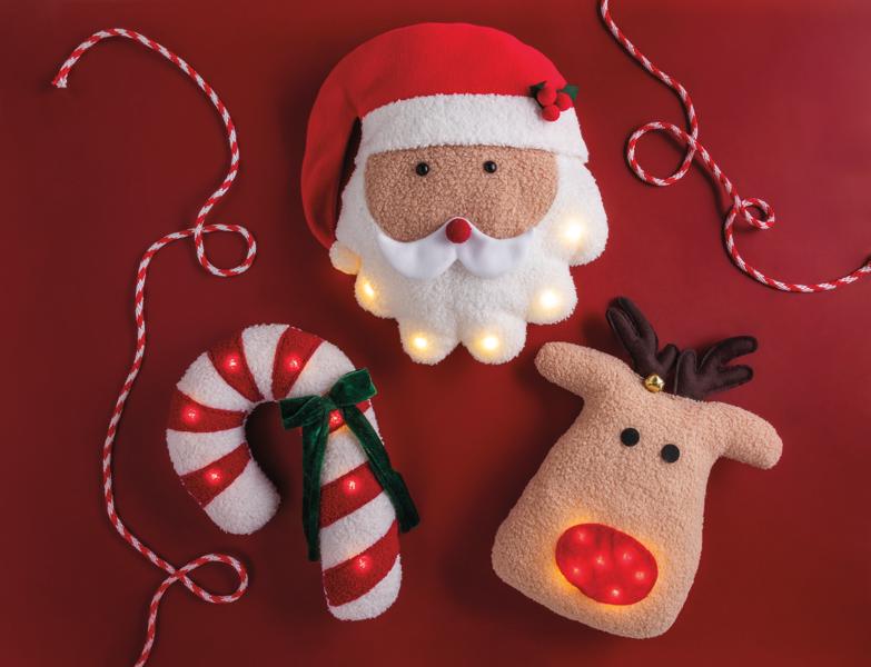 MUD PIE SANTA SHERPA PILLOW