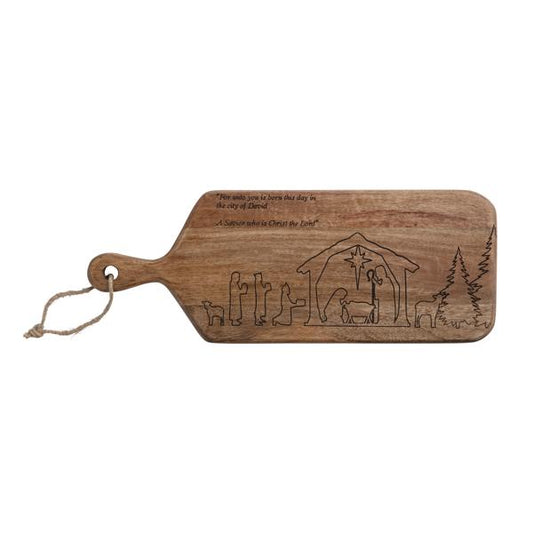 MUD PIE NATIVITY WOOD BOARD