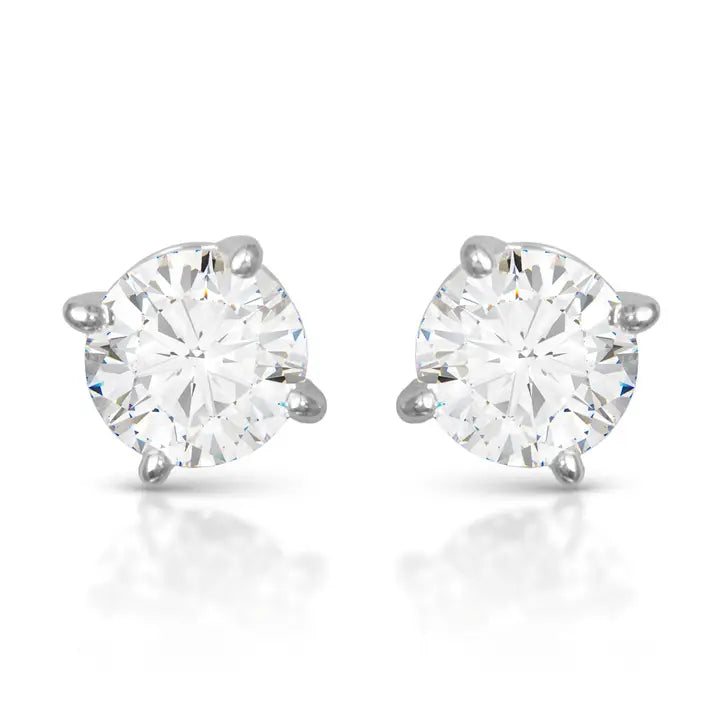Amanda Blu .75 Carat Cz Stud Earrings - Silver