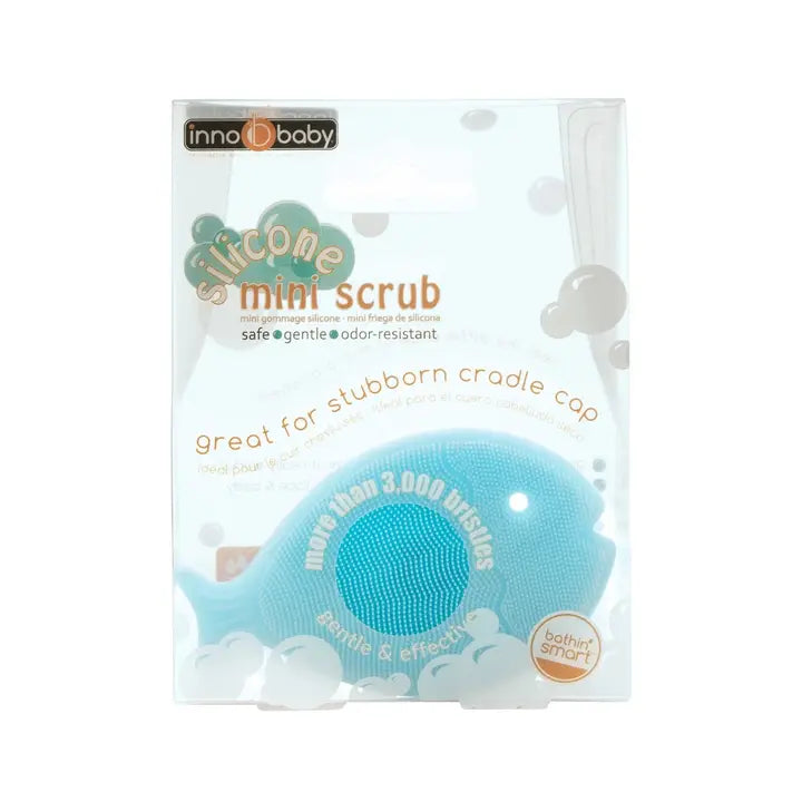 Innobaby Silicone Mini Bath Scrub For Babies / Cradle Cap Brush-Aqua