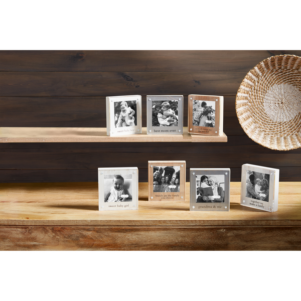 MUD PIE SMALL GIRL WOOD ACRYLIC FRAME