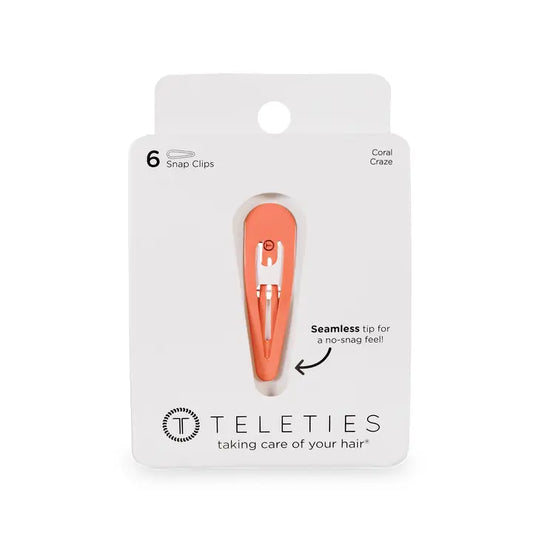 Teleties Snap Clip | Coral Craze | 6 Count