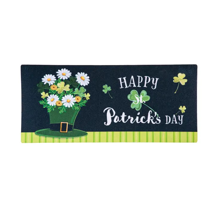 Evergreen Enterprises Happy St. Patrick's Day Floral Hat Sassafras Switch Mat