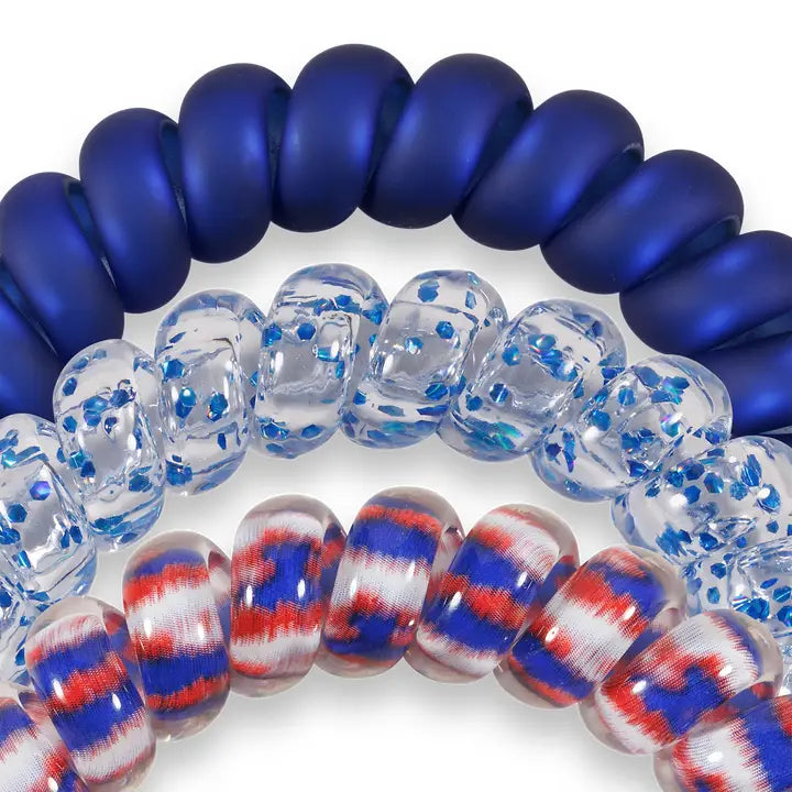 Teleties Spiral Hair Coils | Large | Fire-Workin' It Hair Ties