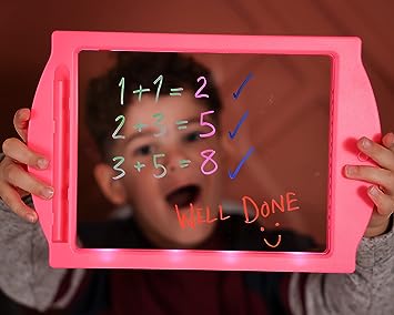 Marvin's Magic - Glow Art Unique Craft Kit | Light Up Kids Art Set | Includes Neon Effect Drawing Board with A Built-in Stand and 4 Fluorescent Magic Pens