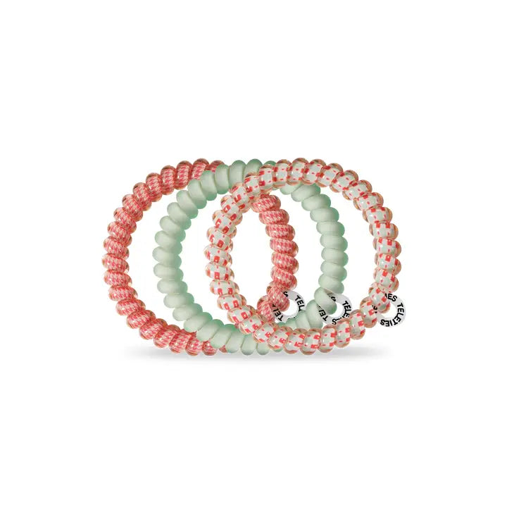 Teleties Spiral Hair Coil | Small | Calming Coral