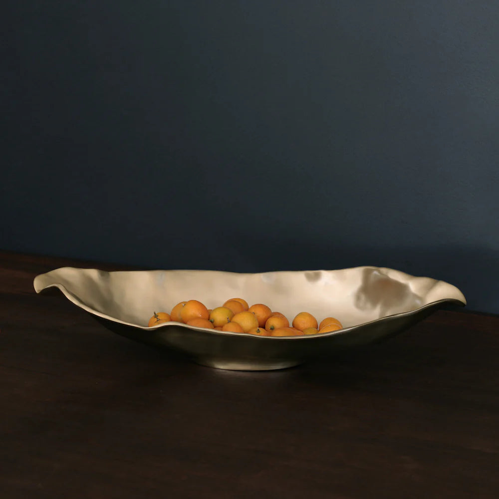 Beatriz Ball SIERRA MODERN Maia Medium Long Oval Bowl (Gold)