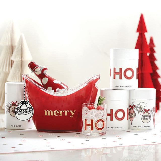 Santa Barbara Design Studio Acrylic Beverage Bucket - Merry
