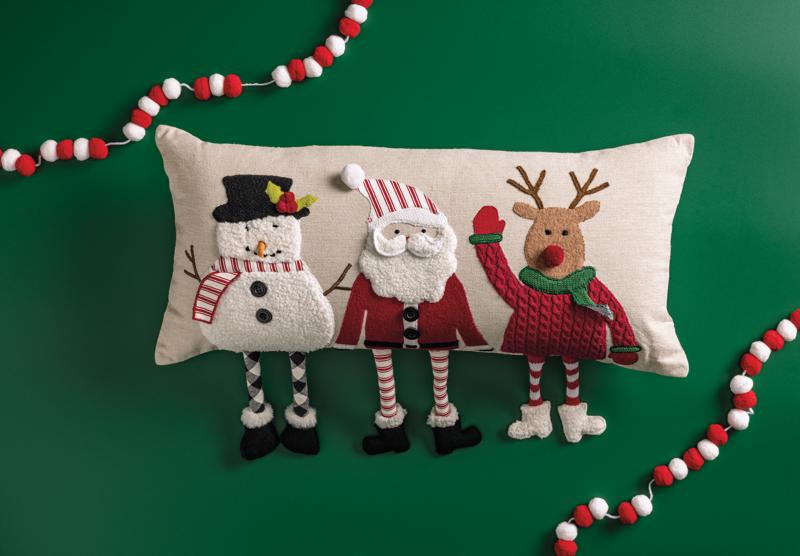 MUD PIE CHRISTMAS DANGLE LEG PILLOW
