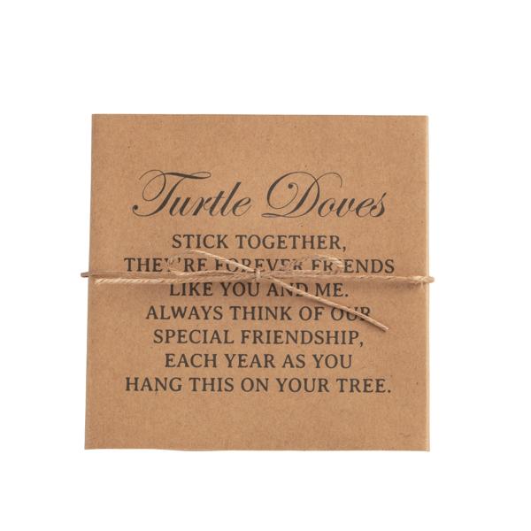 MUD PIE BOXED TURTLE DOVE ORNAMENT
