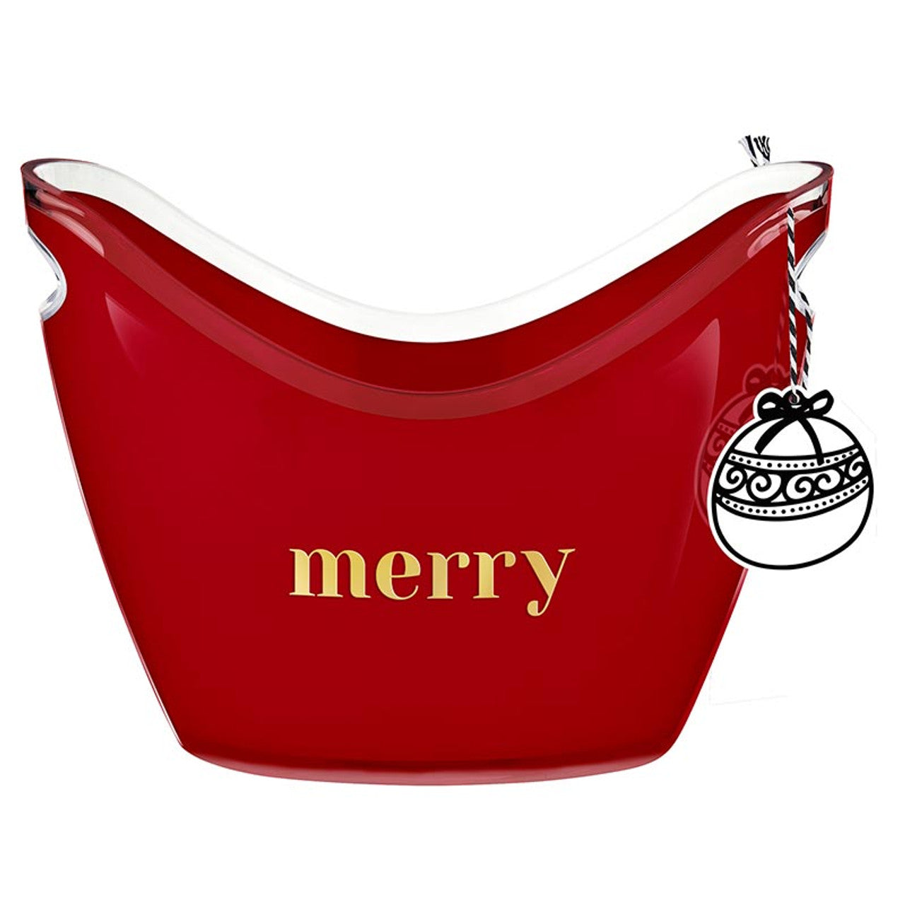 Santa Barbara Design Studio Acrylic Beverage Bucket - Merry