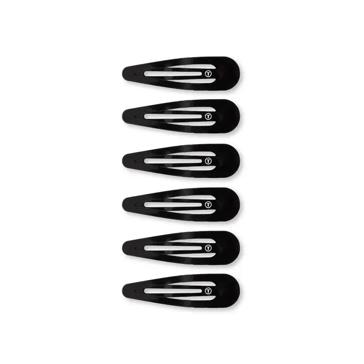 Teleties Snap Clip | Jet Black | 6 Count
