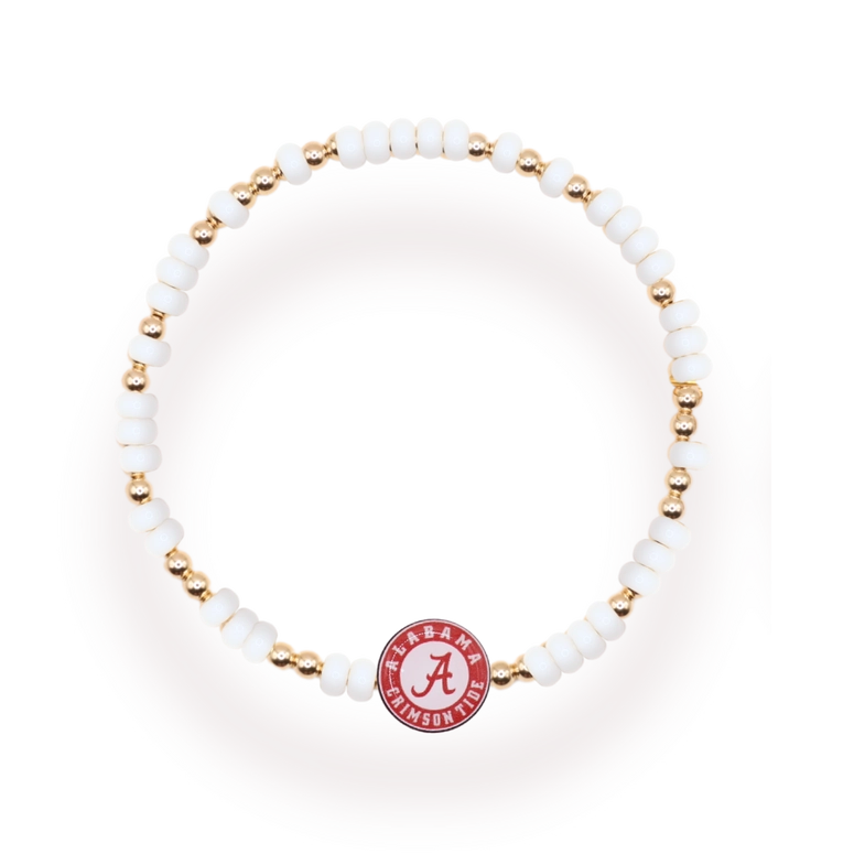 Beaded Blondes Alabama Logo Bracelet