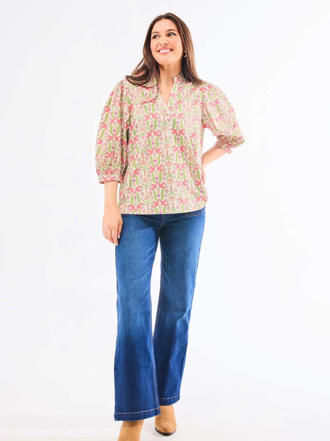 Mary Square Tamryn Top | Gossemar Wings Coral
