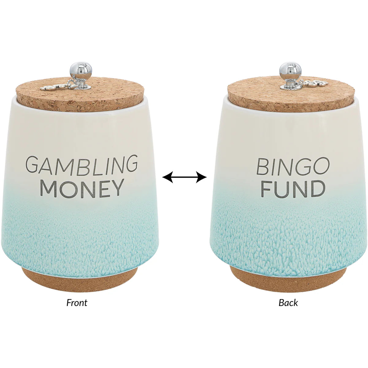 PAVILION GAMBLING 6.5" CERAMIC SAVINGS BANK