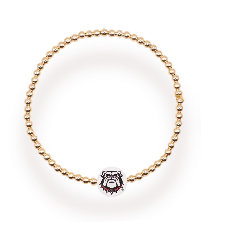Beaded Blondes Georgia/Bulldogs Logo Bracelet