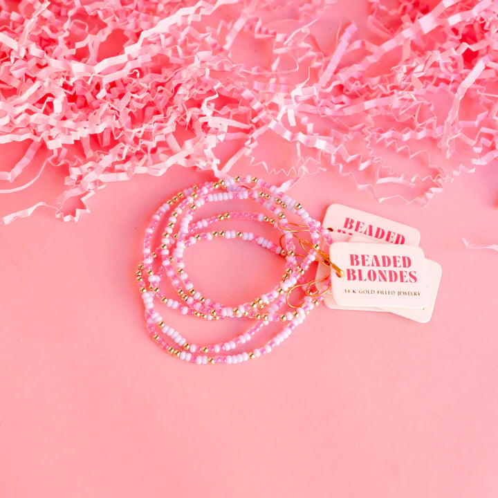 Beaded Blondes Pink Sprinkle Bracelet