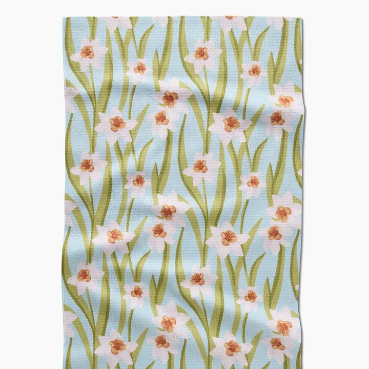 Geometry Daffodil Sky Tea Towel