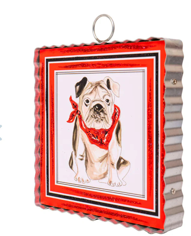 Mini Gallery Bulldog Ornament by The Round Top Collection