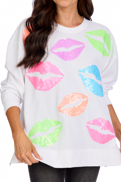 MUD PIE LOVE SPARKLE SWEATSHIRT