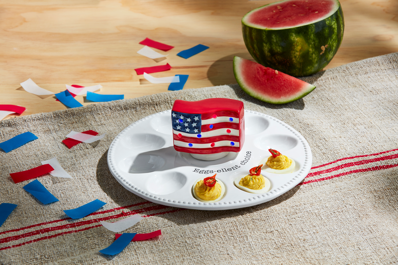 MUD PIE DEVILED EGG TRAY LIGHT-UP HOLDER