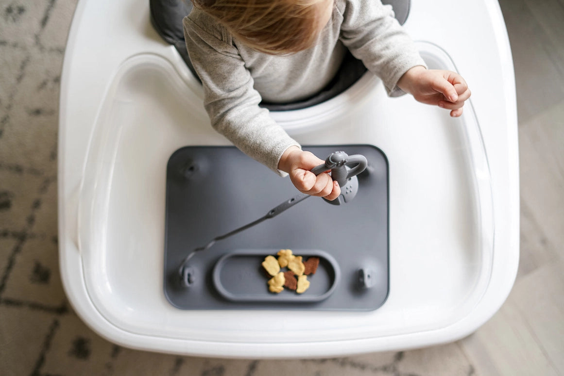 Busy Baby Silicone Placemat - 4 Tether Version- Pewter