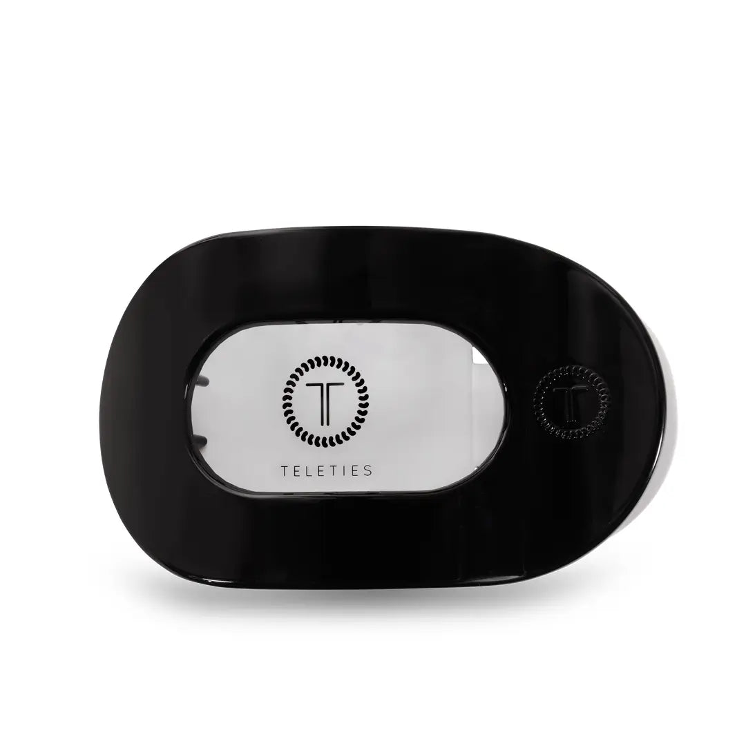 Teleties Jet Black Large Flat Round Clip