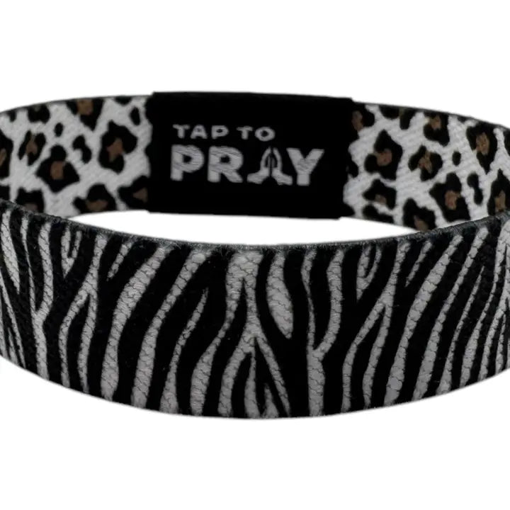 Versible Tap To Pray™ Wristbands - Safari Zebra