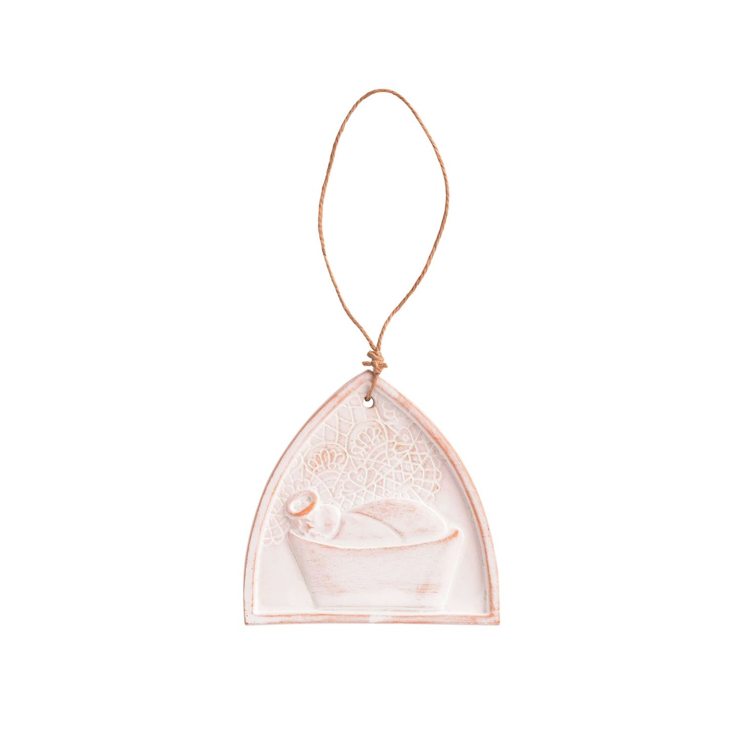 MUD PIE BABY JESUS NATIVITY LACE ORNAMENT