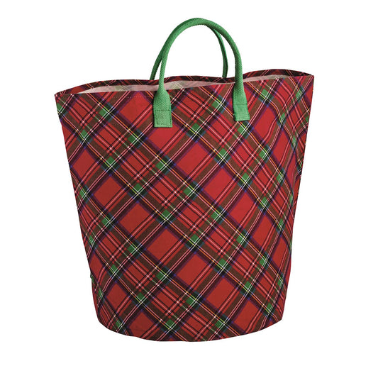 MUD PIE TARTAN OVERSIZED TOTE