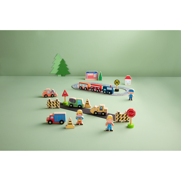 MUD PIE CONSTRUCTION WOOD TOY SET