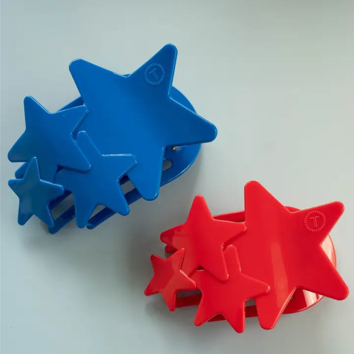 Teleties Flat Hair Clip | Small | Red Shooting Star
